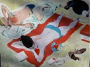 Sunbathing, Red Towel